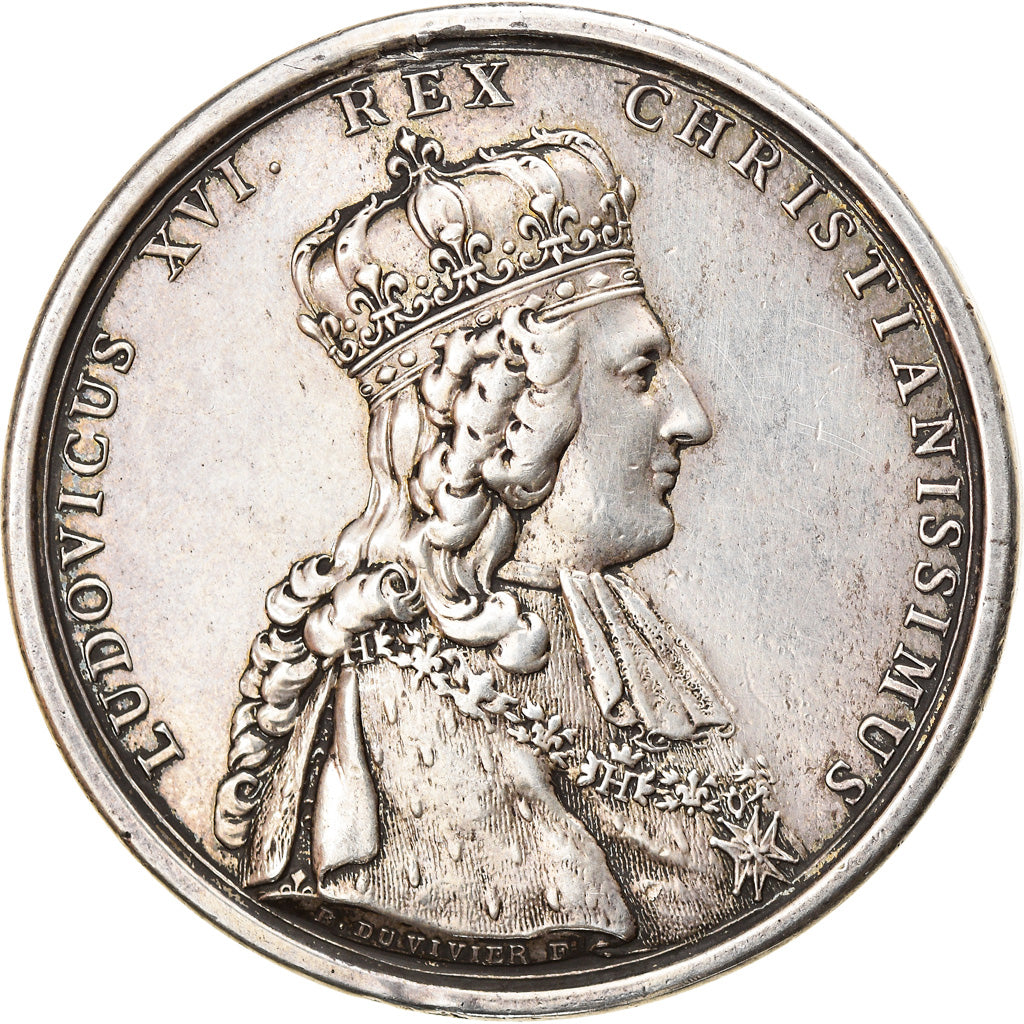 France, Token, Royal, 1775, Le sacre à REIMS, AU(50-53), Silver