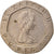 Moeda, Grã-Bretanha, Elizabeth II, 20 Pence, 1982, EF(40-45), Cobre-níquel