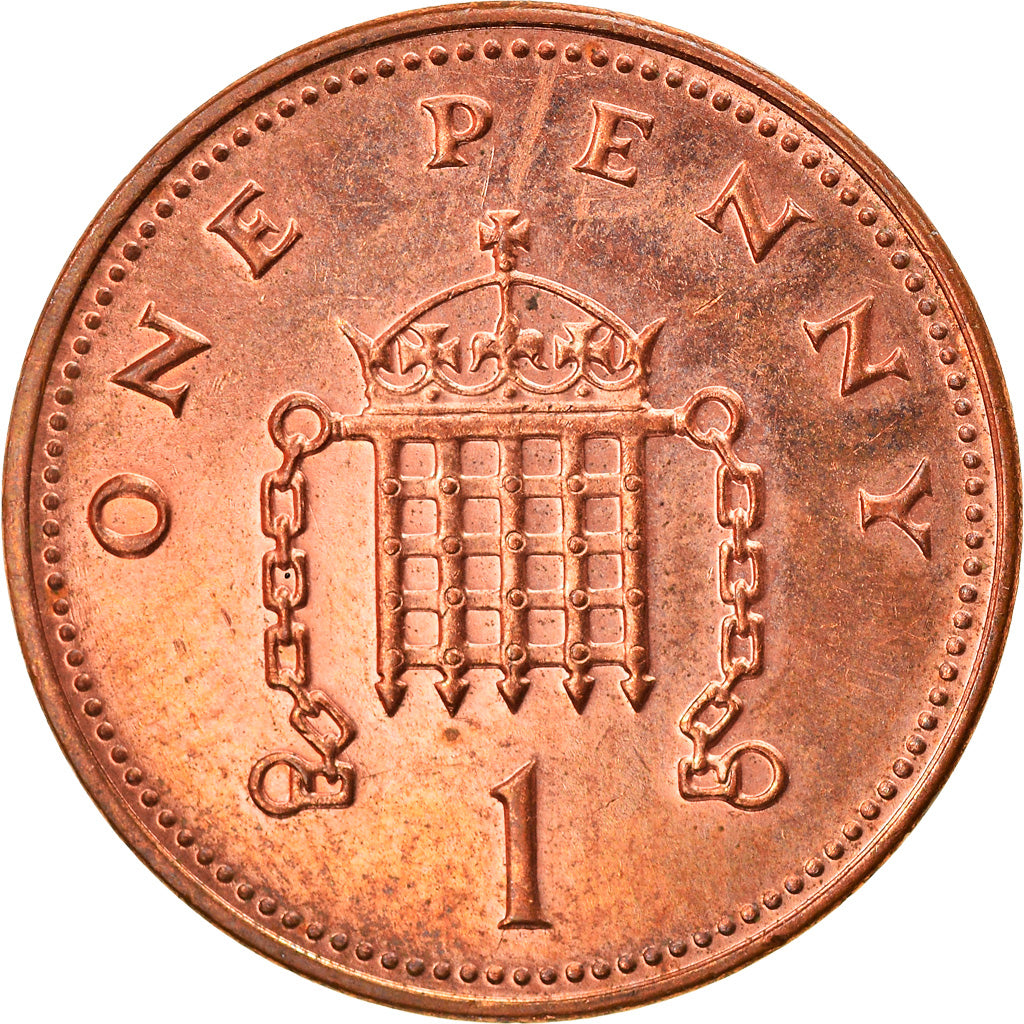 Coin, Great Britain, Elizabeth II, Penny, 2003, MS(63), Copper Plated Steel