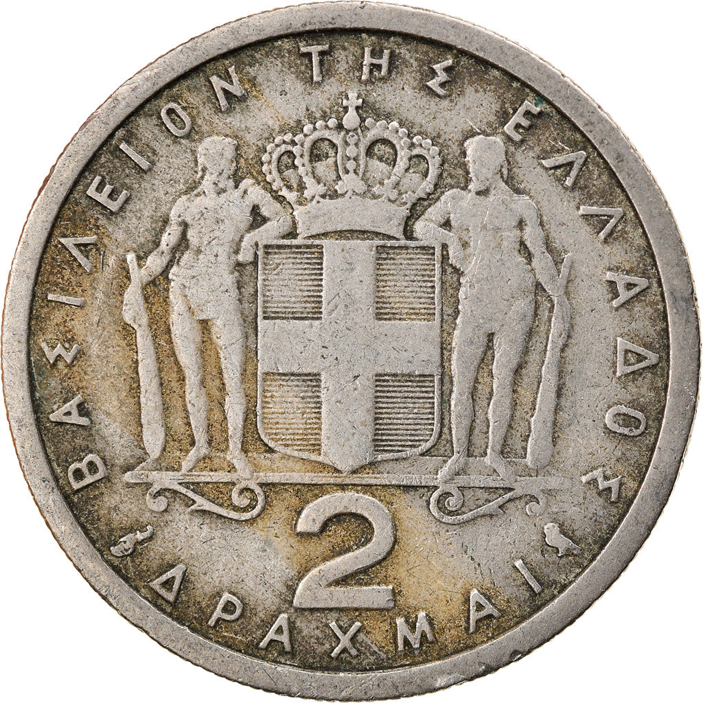 Coin, Greece, Paul I, 2 Drachmai, 1959, VF(30-35), Copper-nickel, KM:82