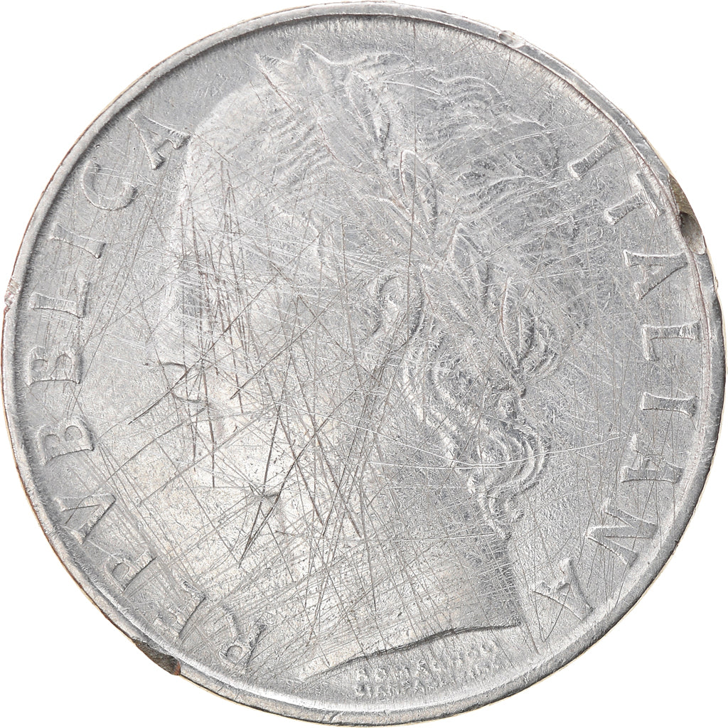 Coin, Italy, 100 Lire, 1956, Rome, VG(8-10), Stainless Steel, KM:96.1