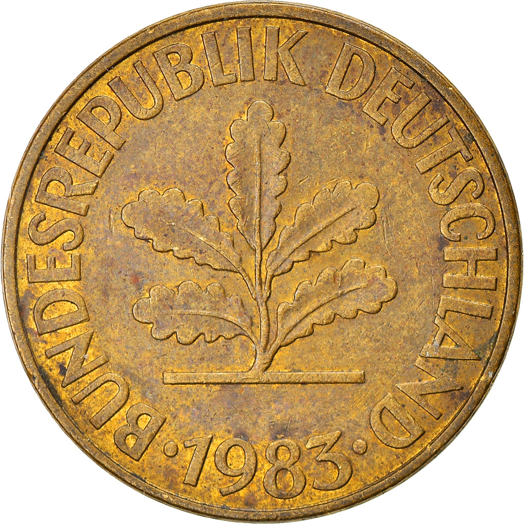 Monnaie, République fédérale allemande, 10 Pfennig, 1983, Munich, TB, Brass
