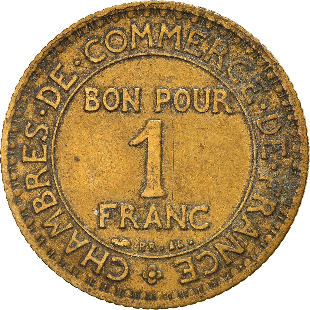 Coin, France, Chambre de commerce, Franc, 1927, Paris, VF(20-25)
