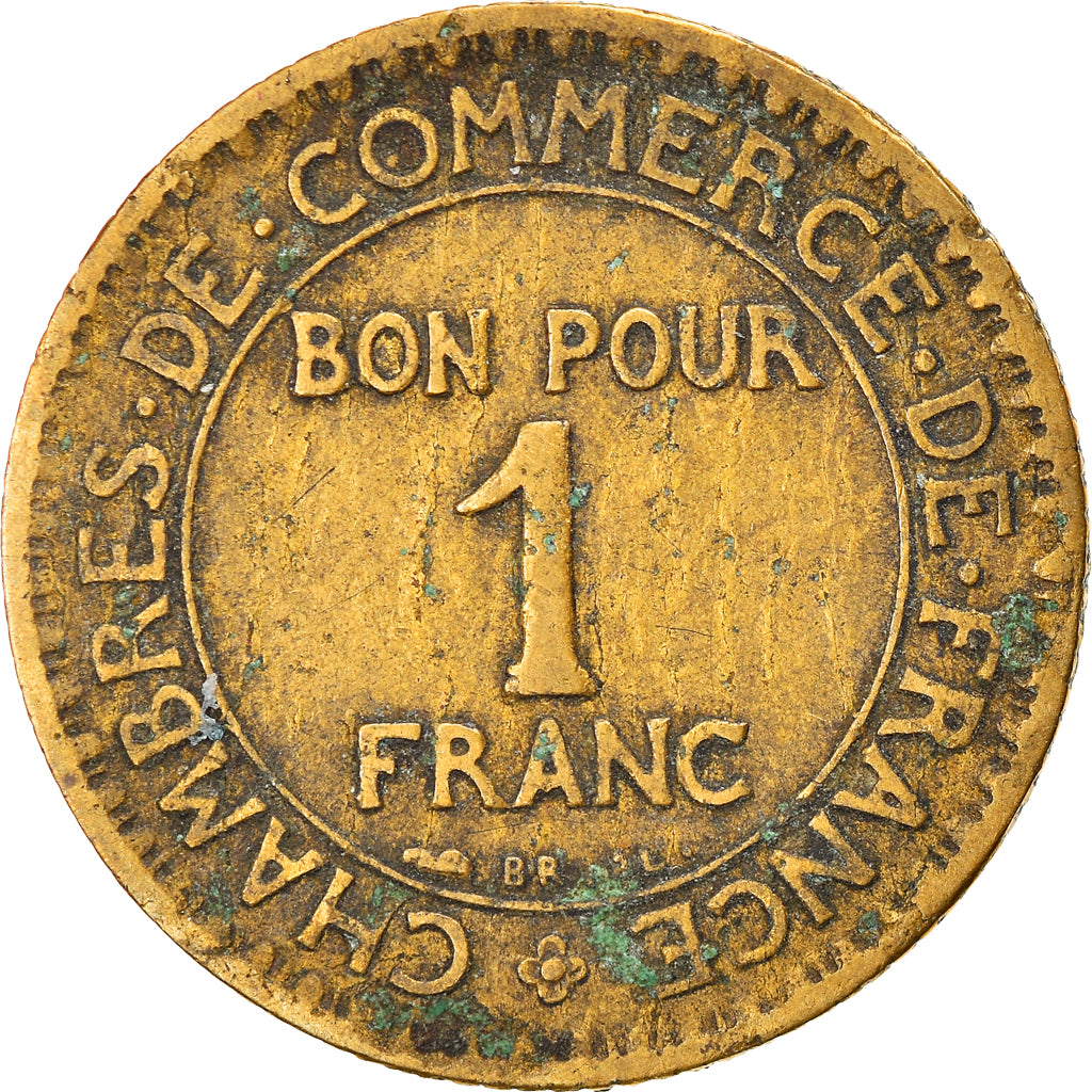 Coin, France, Chambre de commerce, Franc, 1923, Paris, VG(8-10)