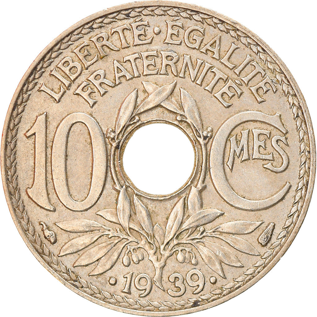 Coin, France, Lindauer, 10 Centimes, 1939, Paris, AU(55-58), Nickel-Bronze