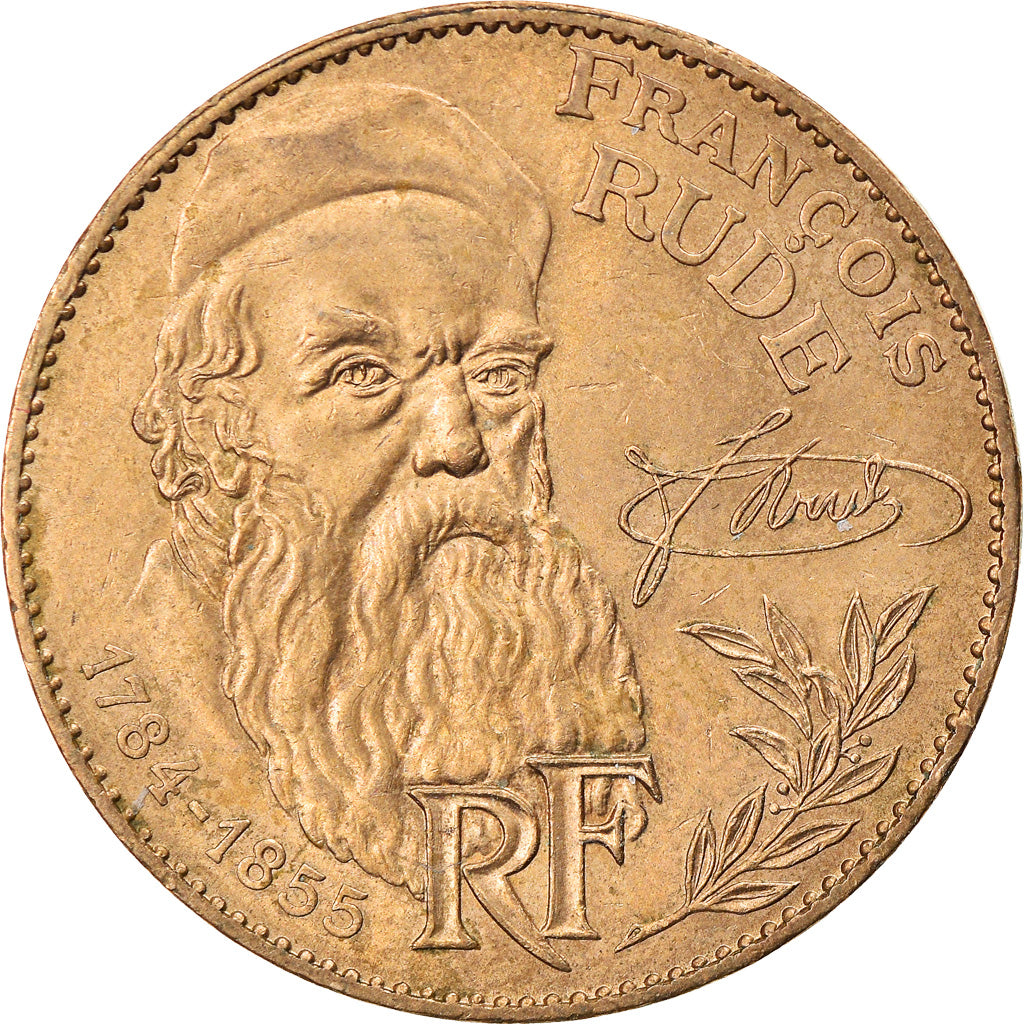 Moneta, Francia, François Rude, 10 Francs, 1984, BB+, Nichel-bronzo, KM:954