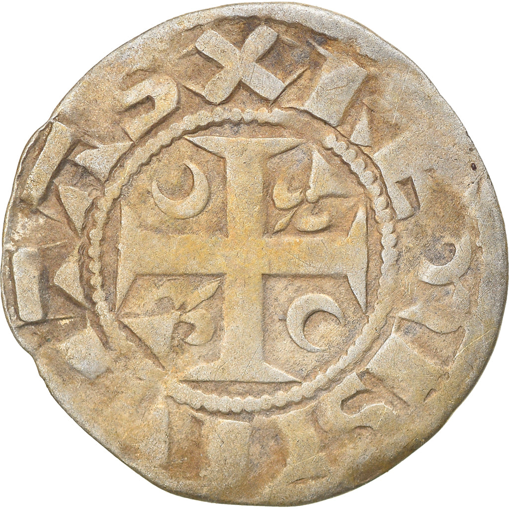 Coin, France, Archevêché de REIMS, Silver Denarius, Reims, VF(30-35), Silver