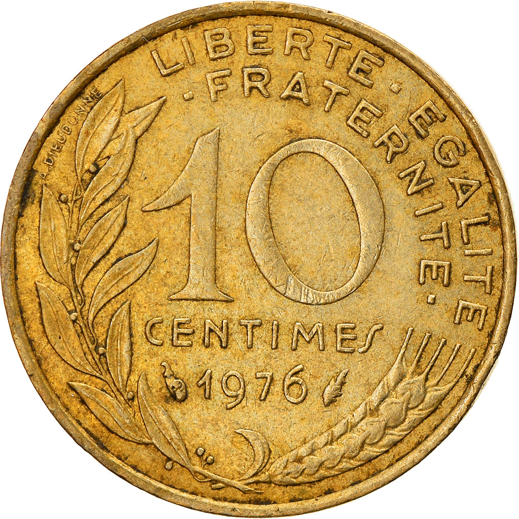 Münze, Frankreich, Marianne, 10 Centimes, 1976, Paris, S+, Aluminum-Bronze