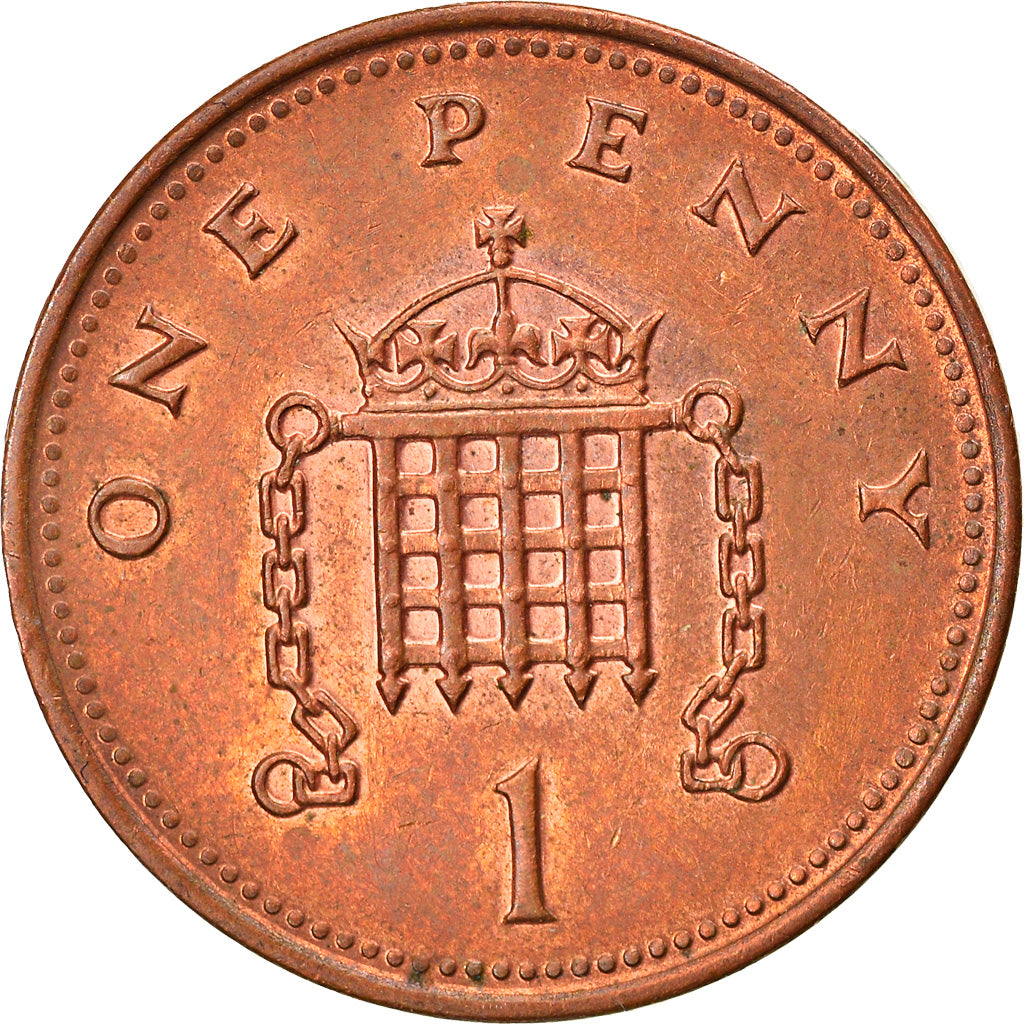 Coin, Great Britain, Elizabeth II, Penny, 1993, AU(50-53), Copper Plated Steel
