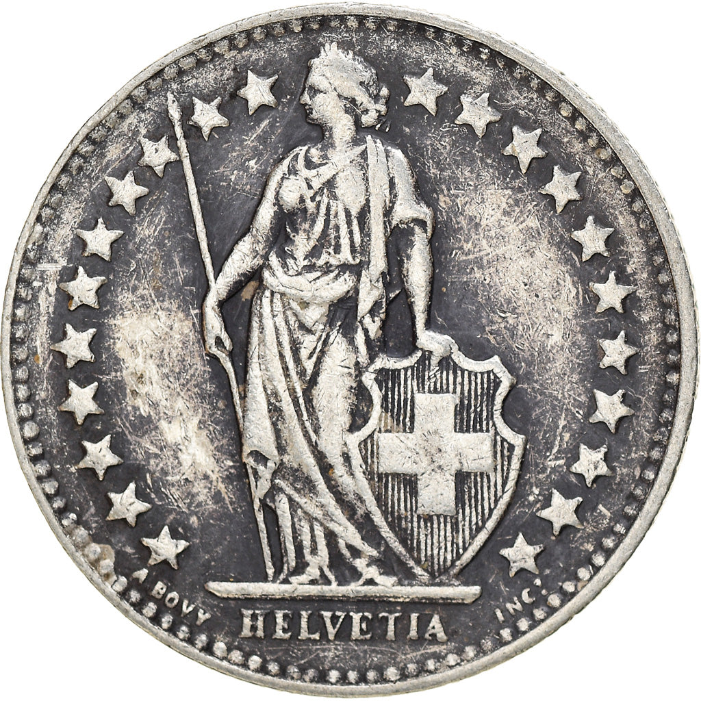 Coin, Switzerland, 1/2 Franc, 1951, Bern, VF(20-25), Silver, KM:23