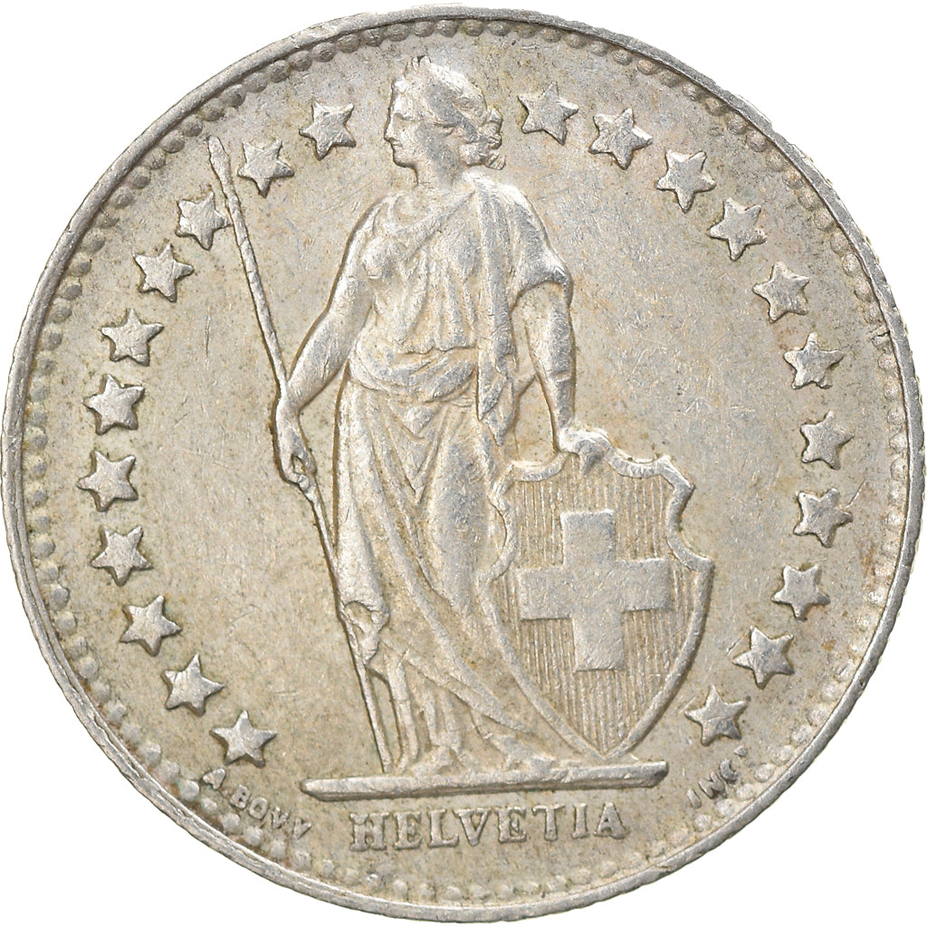 Coin, Switzerland, 1/2 Franc, 1951, Bern, AU(55-58), Silver, KM:23