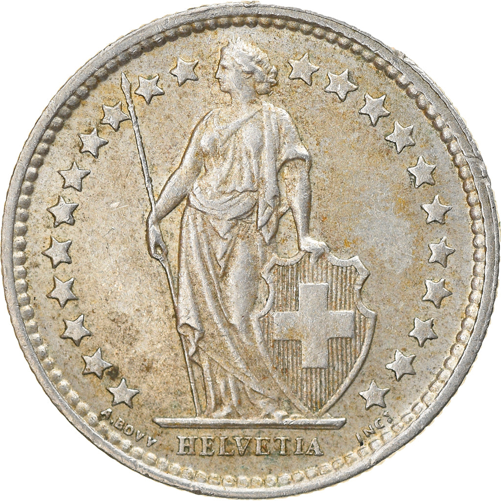 Coin, Switzerland, 1/2 Franc, 1958, Bern, AU(55-58), Silver, KM:23