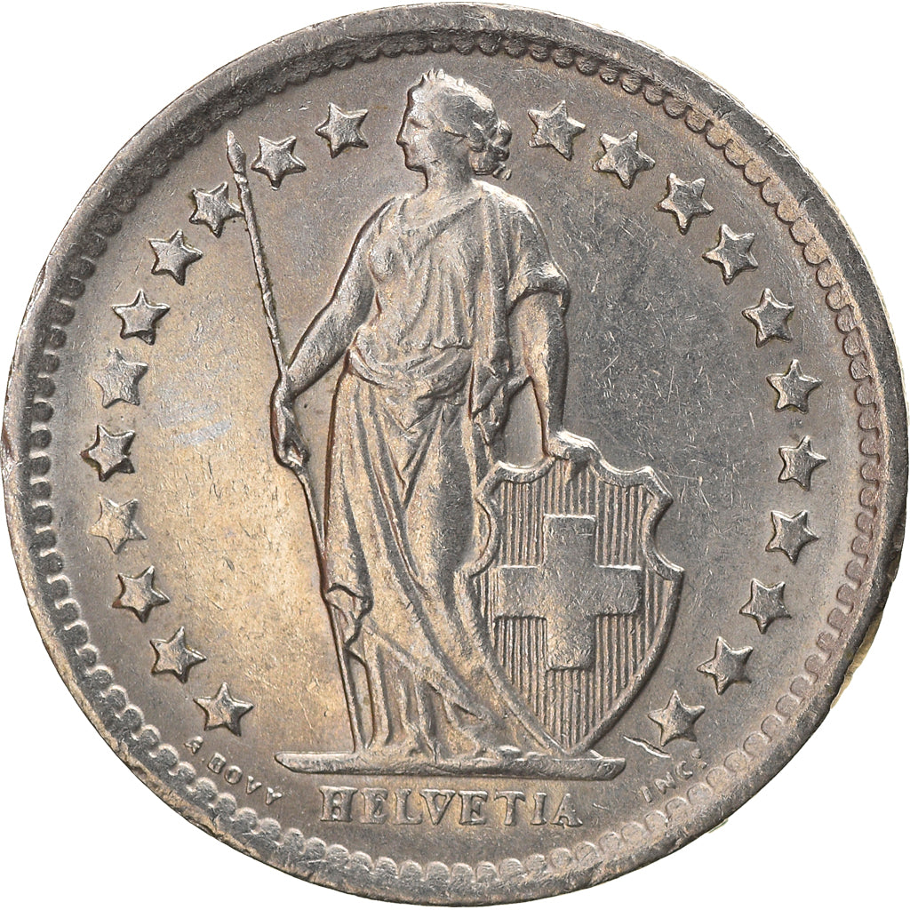 Coin, Switzerland, 1/2 Franc, 1968, Bern, MS(64), Copper-nickel, KM:23a.1