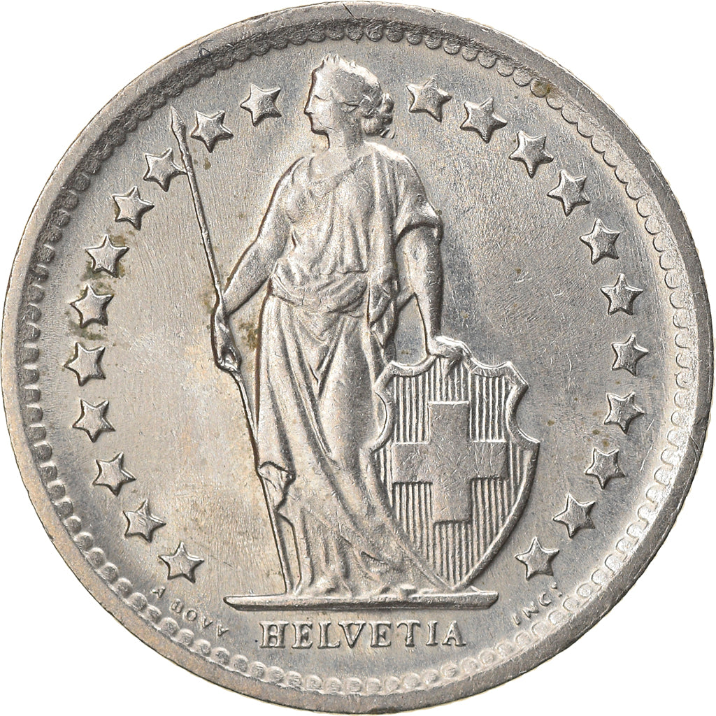 Coin, Switzerland, 1/2 Franc, 1970, Bern, MS(63), Copper-nickel, KM:23a.1