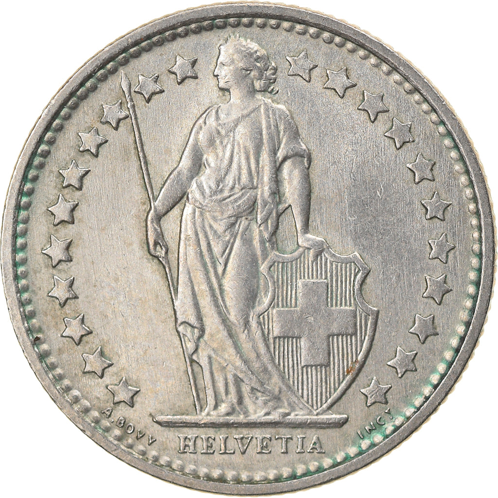 Coin, Switzerland, 1/2 Franc, 1971, Bern, MS(63), Copper-nickel, KM:23a.1