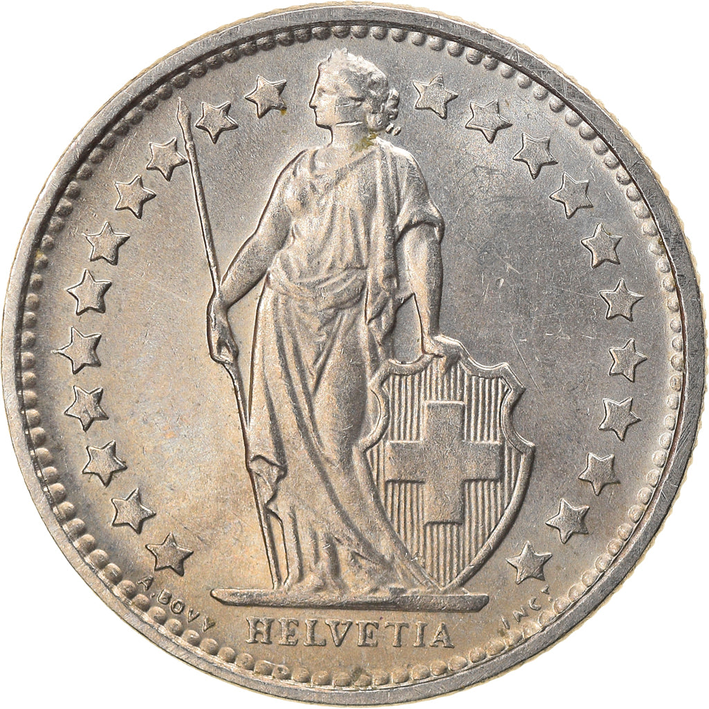 Coin, Switzerland, 1/2 Franc, 1974, Bern, MS(63), Copper-nickel, KM:23a.1