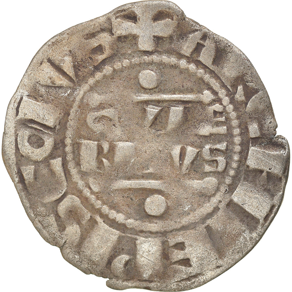 Monnaie, France, Champagne, Guillaume I, Denier, Reims, TTB, Argent