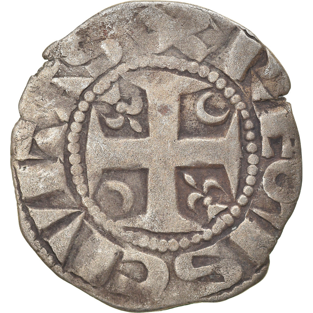 Monnaie, France, Champagne, Guillaume I, Denier, Reims, TTB, Argent