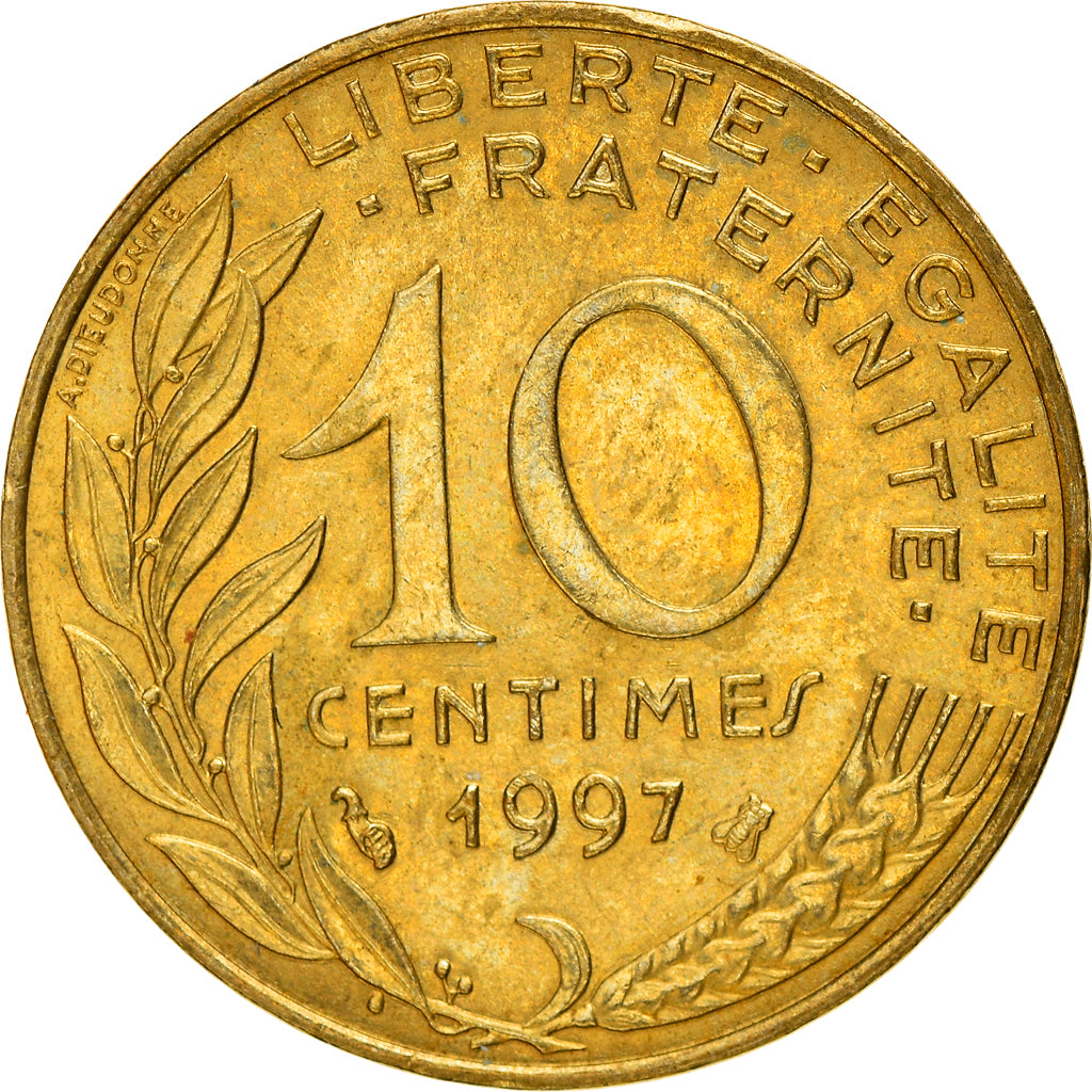 Coin, France, Marianne, 10 Centimes, 1997, Paris, VF(30-35), Aluminum-Bronze