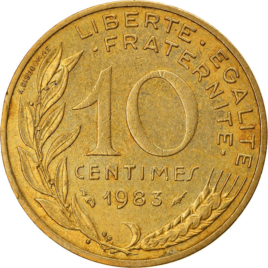 Munten, Frankrijk, Marianne, 10 Centimes, 1983, Paris, FR+, Aluminum-Bronze