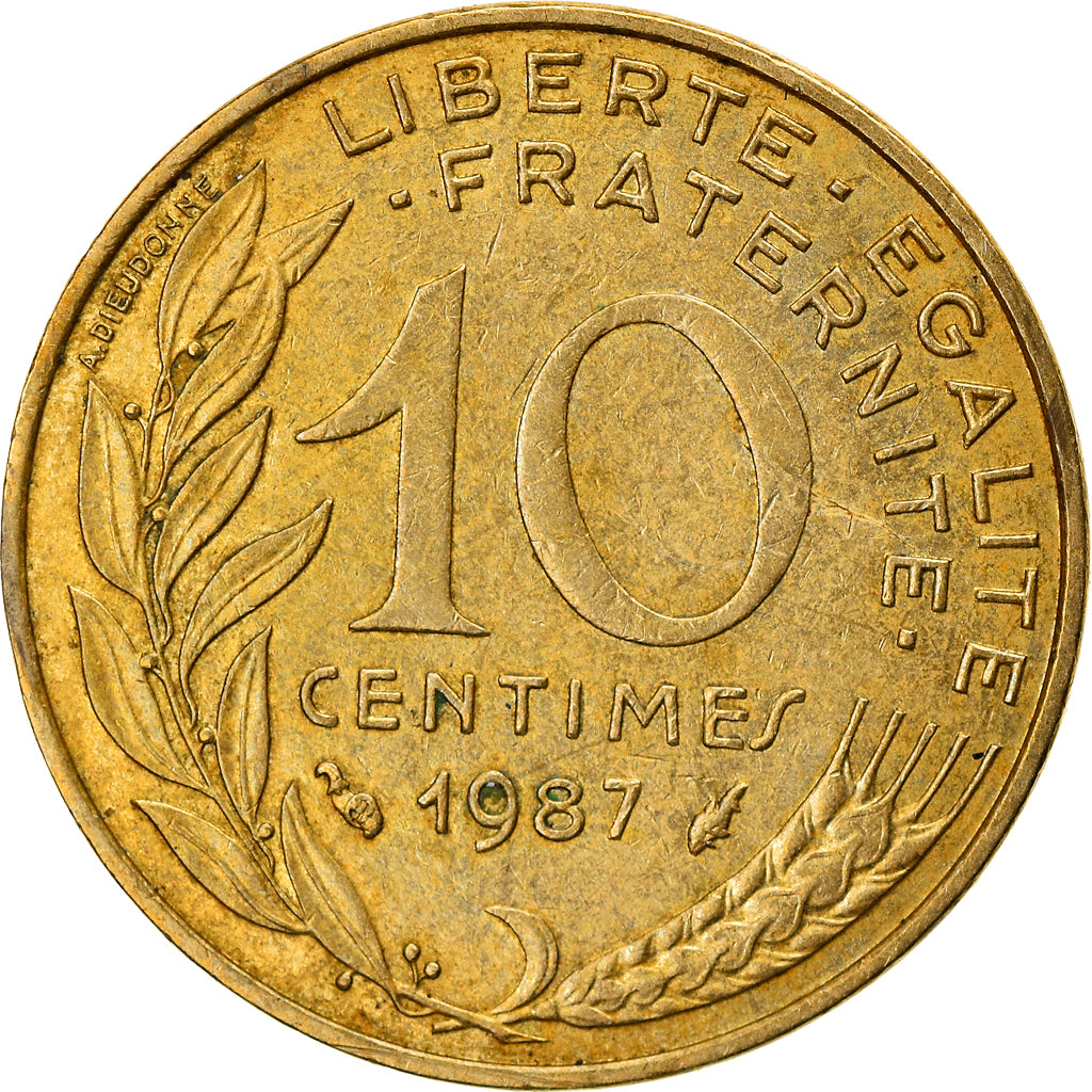 Monnaie, France, Marianne, 10 Centimes, 1987, Paris, TB, Aluminum-Bronze