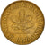 Moneda, ALEMANIA - REPÚBLICA FEDERAL, 10 Pfennig, 1950, Karlsruhe, BC+, Latón