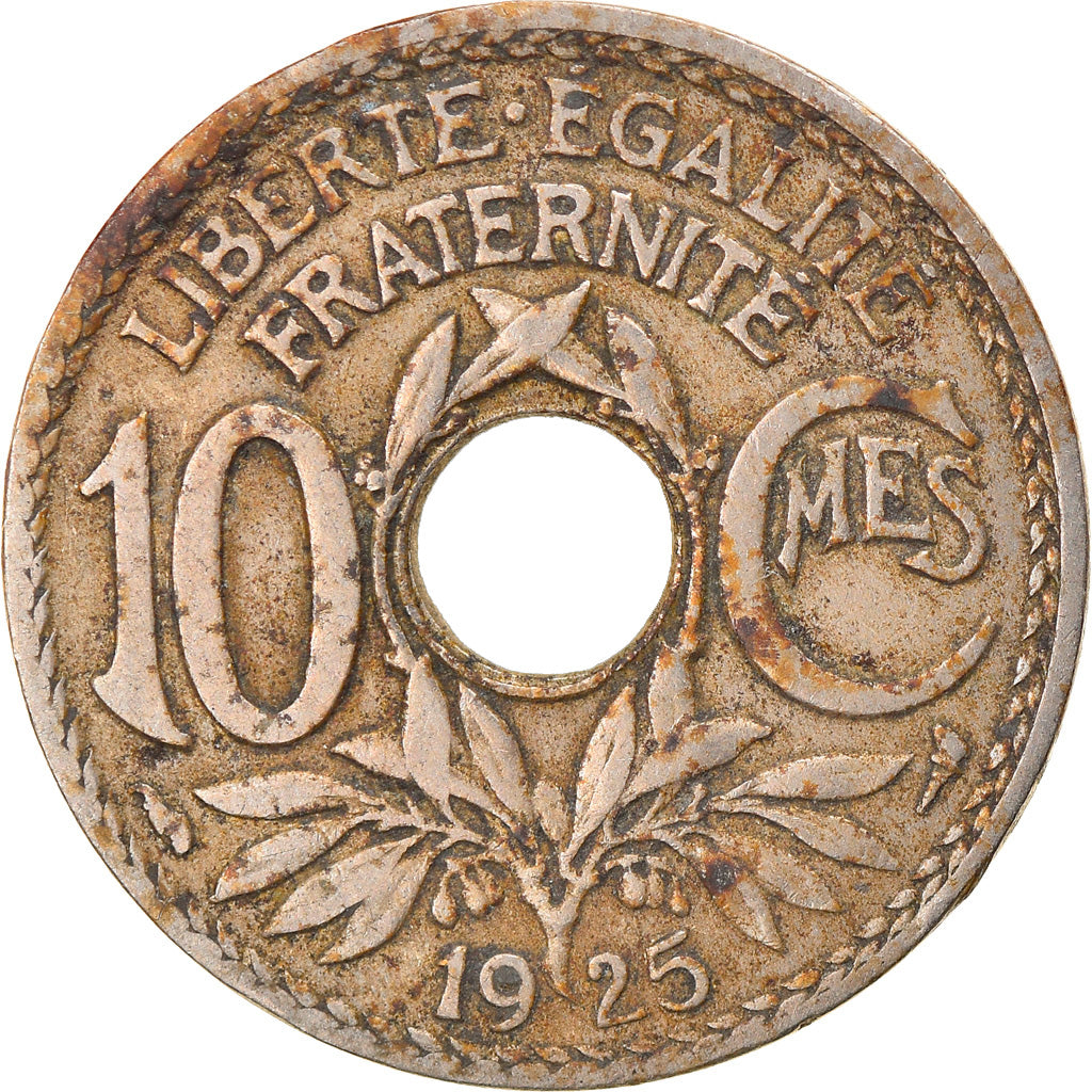 Moneta, Francia, Lindauer, 10 Centimes, 1925, Paris, B+, Rame-nichel, KM:866a