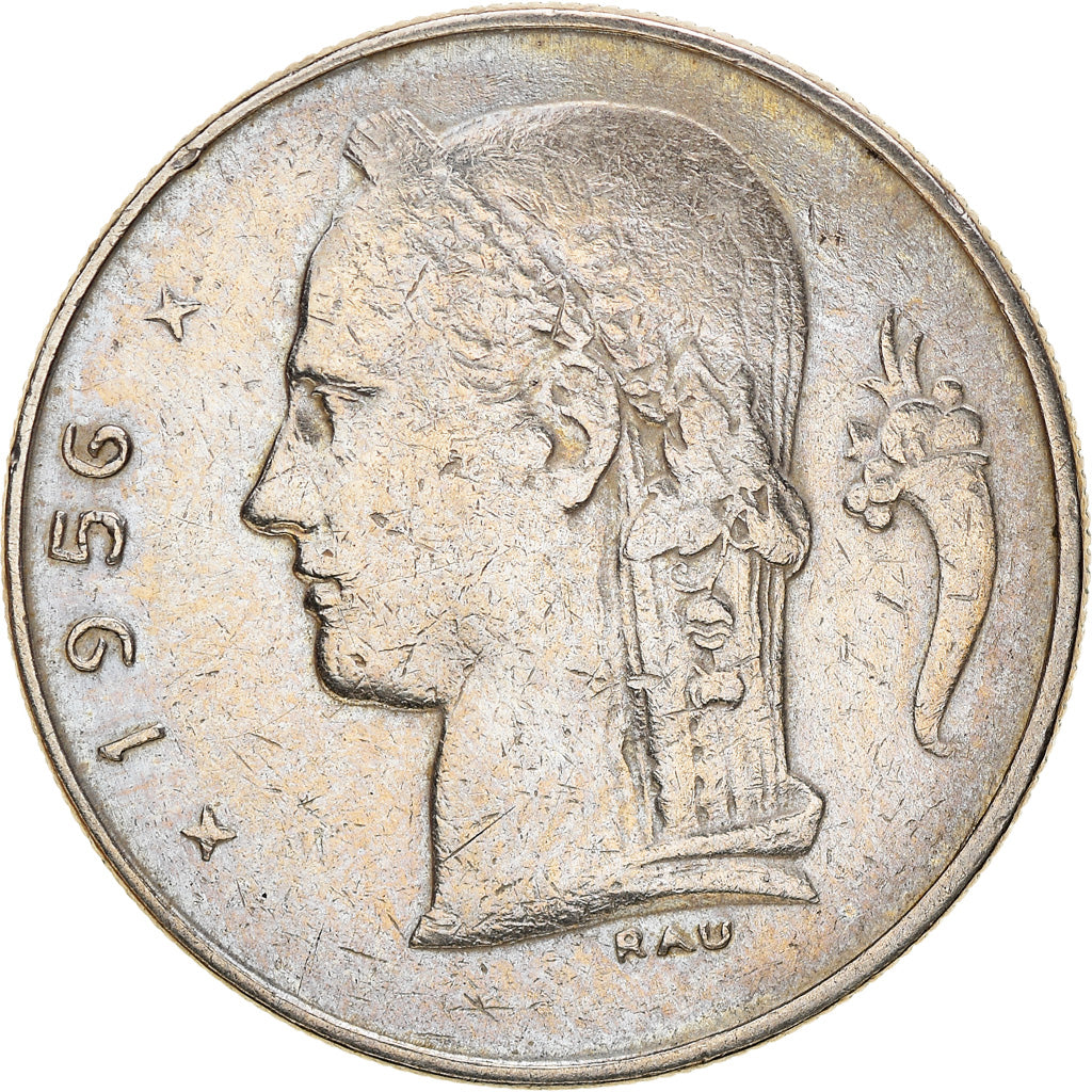 Coin, Belgium, Franc, 1956, EF(40-45), Copper-nickel, KM:143.1