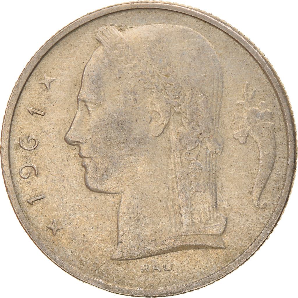 Coin, Belgium, 5 Francs, 5 Frank, 1961, VF(30-35), Copper-nickel, KM:135.1