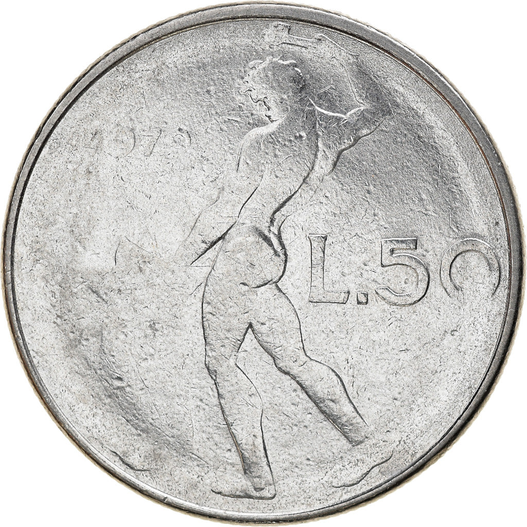Moneda, Italia, 50 Lire, 1979, Rome, BC, Acero inoxidable, KM:95.1