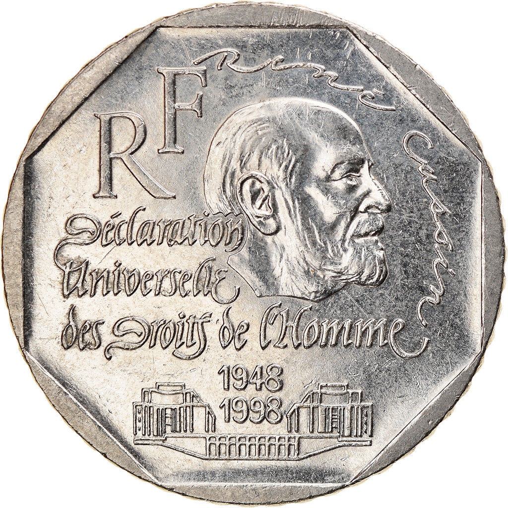 Monnaie, France, René Cassin, 2 Francs, 1998, SUP, Nickel, KM:1213