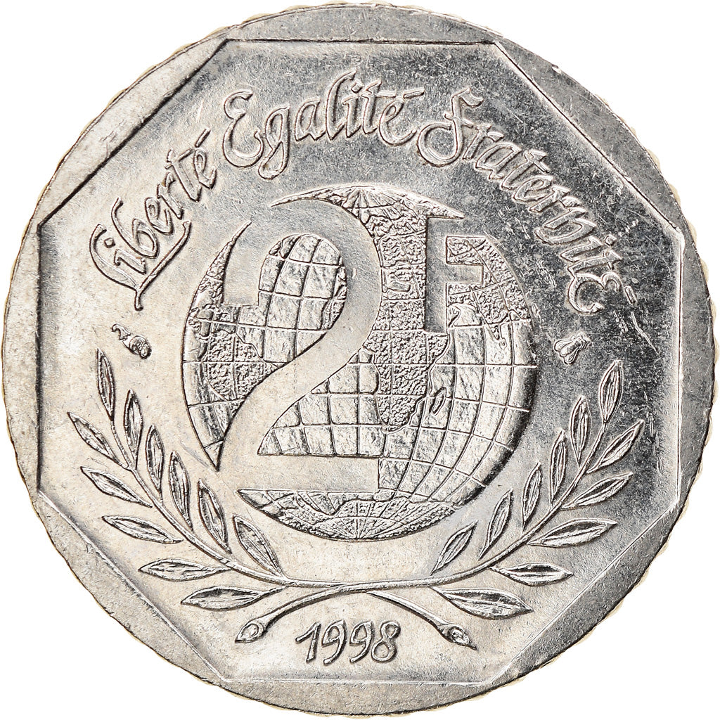 Monnaie, France, René Cassin, 2 Francs, 1998, SUP, Nickel, KM:1213