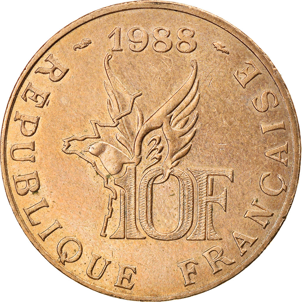 Münze, Frankreich, Roland Garros, 10 Francs, 1988, Paris, SS+, Aluminum-Bronze