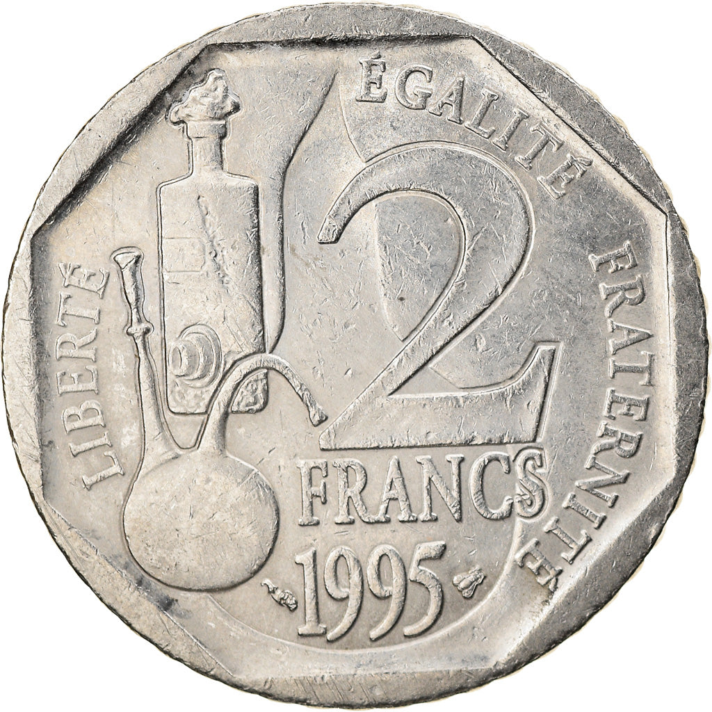 Moneta, Francia, Pasteur, 2 Francs, 1995, BB, Nichel, KM:1119, Gadoury:549