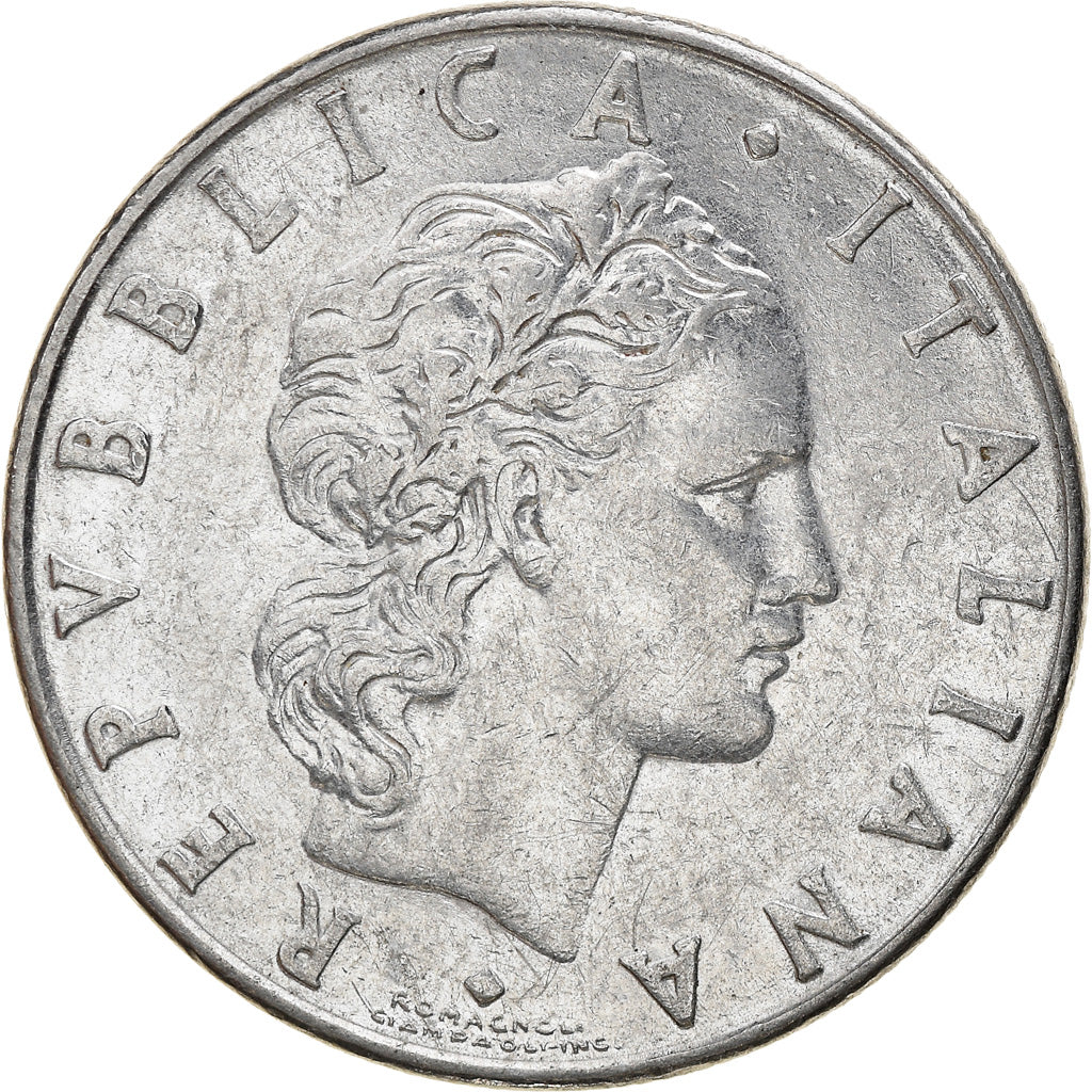 Münze, Italien, 50 Lire, 1976, Rome, S+, Stainless Steel, KM:95.1