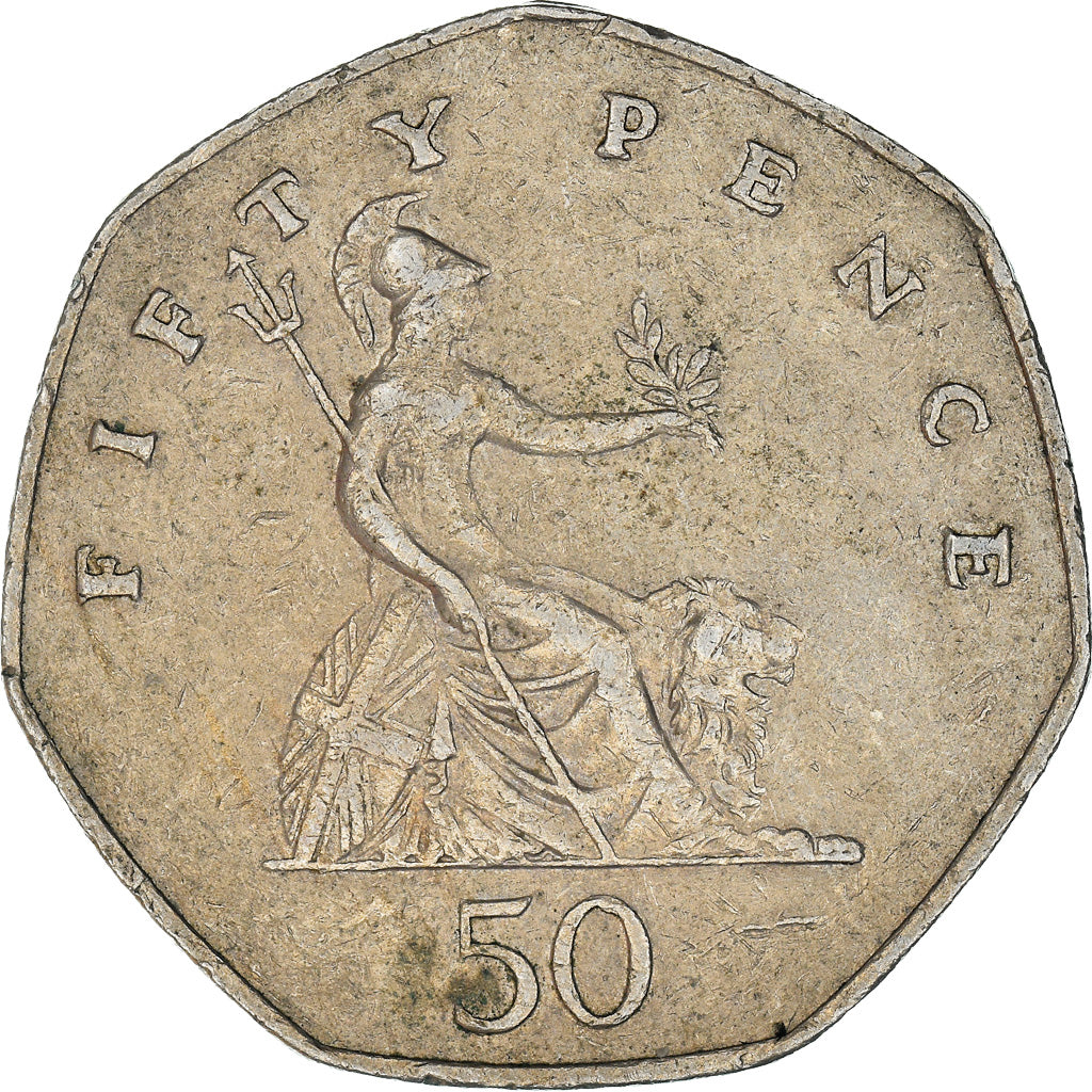 Coin, Great Britain, Elizabeth II, 50 Pence, 1983, VF(20-25), Copper-nickel