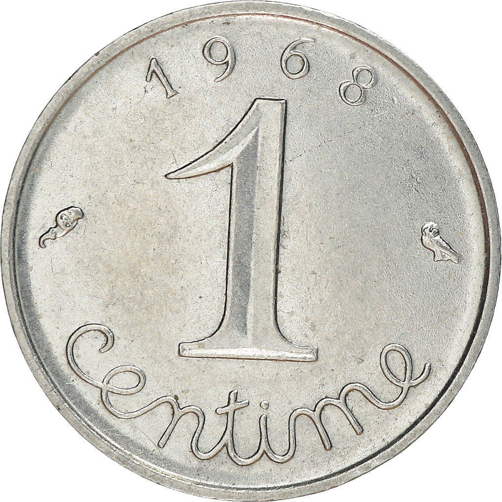 Coin, France, Épi, Centime, 1968, Paris, AU(55-58), Stainless Steel, KM:928