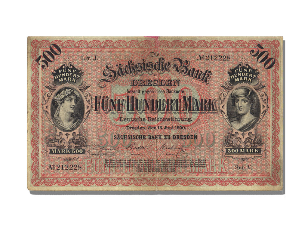 Banknote, German States, 500 Mark, 1890, UNC(60-62)