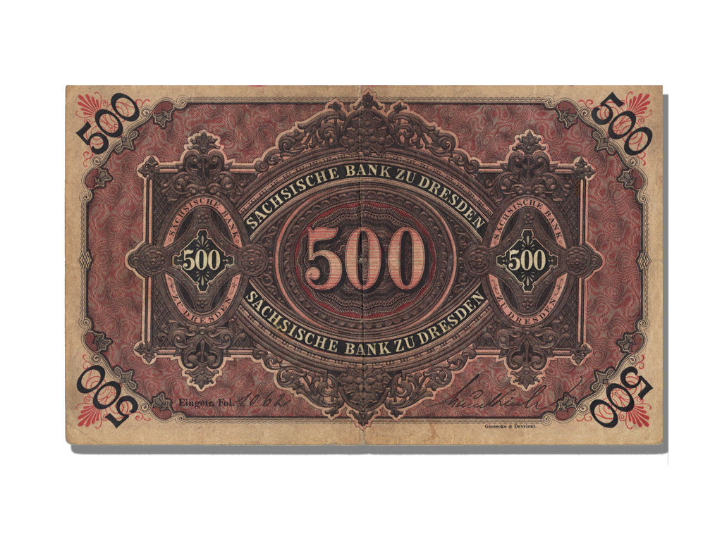 Banknote, German States, 500 Mark, 1890, UNC(60-62)