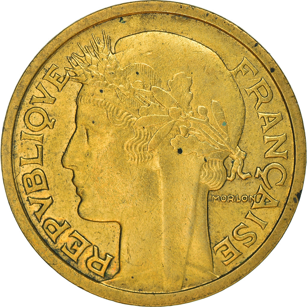 Moneta, Francia, Morlon, Franc, 1938, Paris, BB, Alluminio-bronzo, KM:885