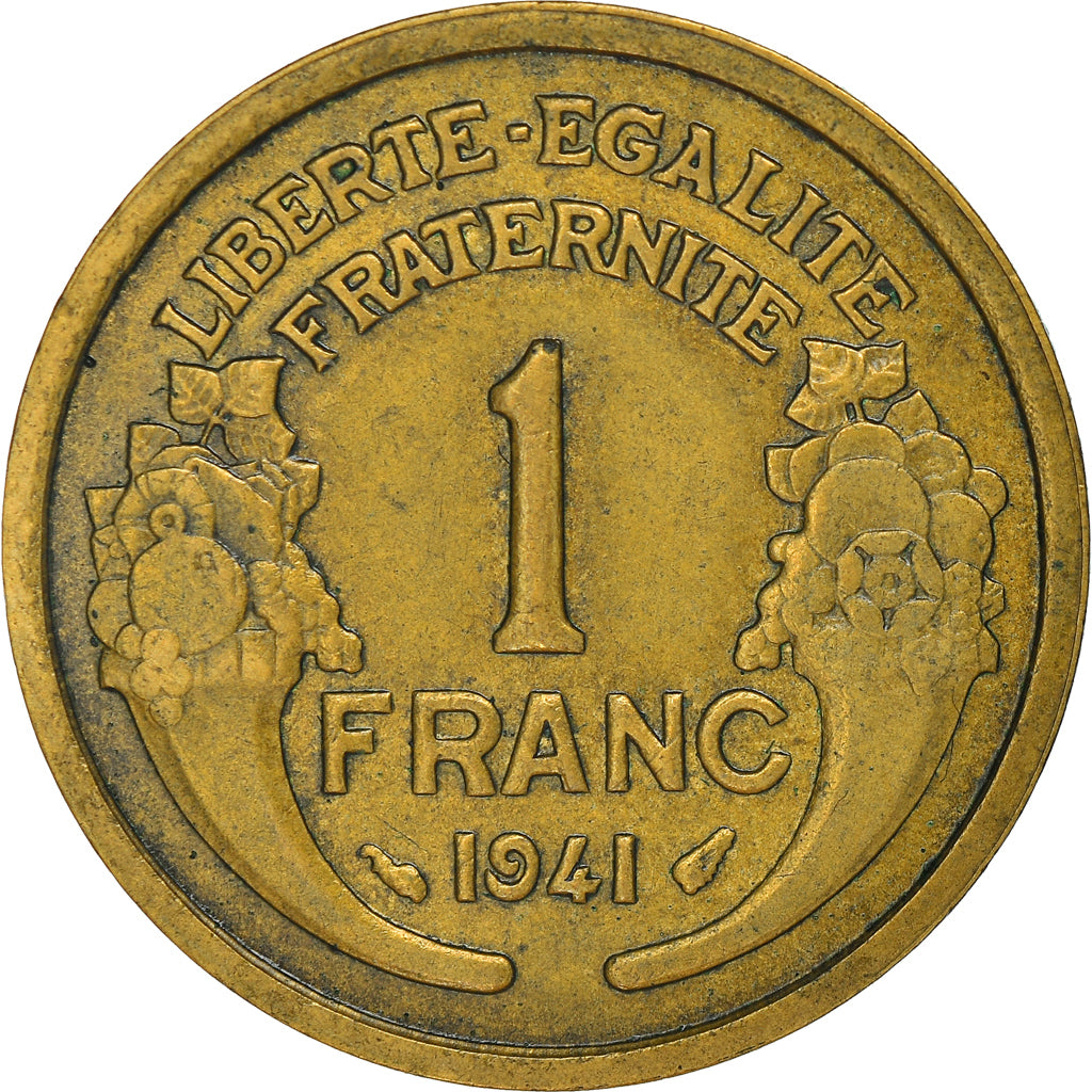 Munten, Frankrijk, Morlon, Franc, 1941, Paris, FR, Aluminum-Bronze, KM:885