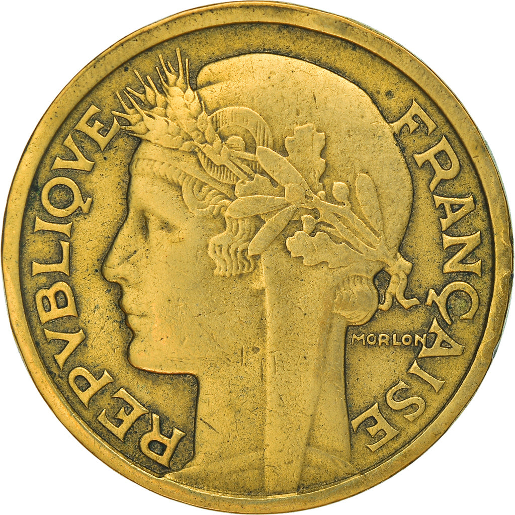 Monnaie, France, Morlon, 2 Francs, 1938, Paris, TB, Aluminum-Bronze
