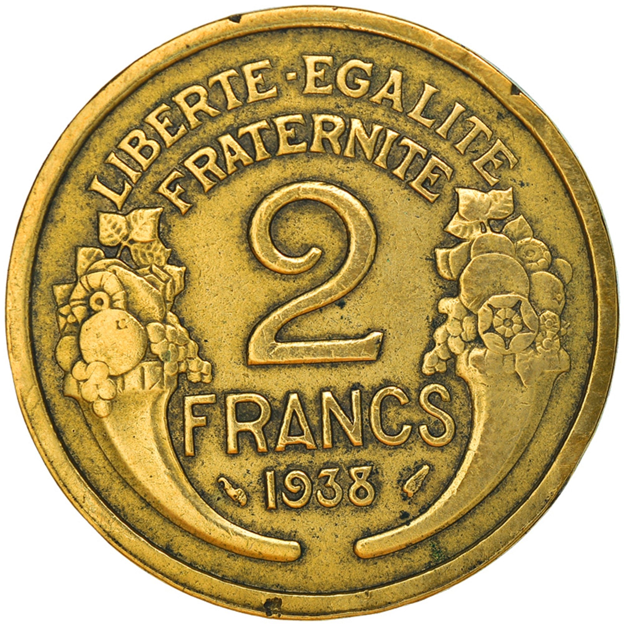Monnaie, France, Morlon, 2 Francs, 1938, Paris, TB, Aluminum-Bronze