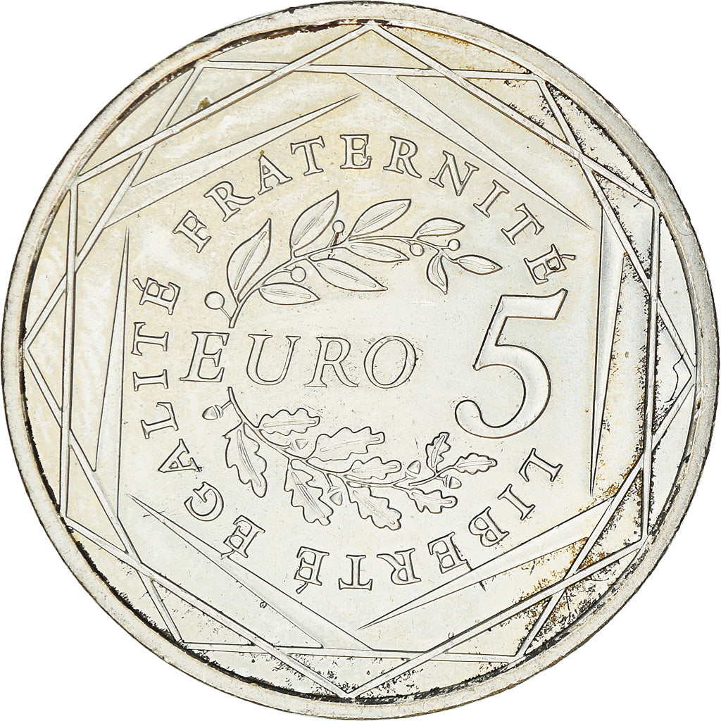 Francja, 5 Euro, 2008, AU(50-53), Srebro, Gadoury:EU287