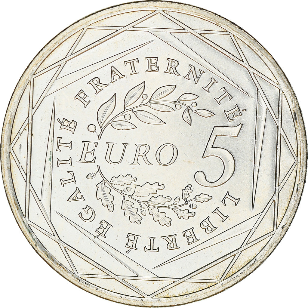 Francja, 5 Euro, 2008, AU(55-58), Srebro, Gadoury:EU287