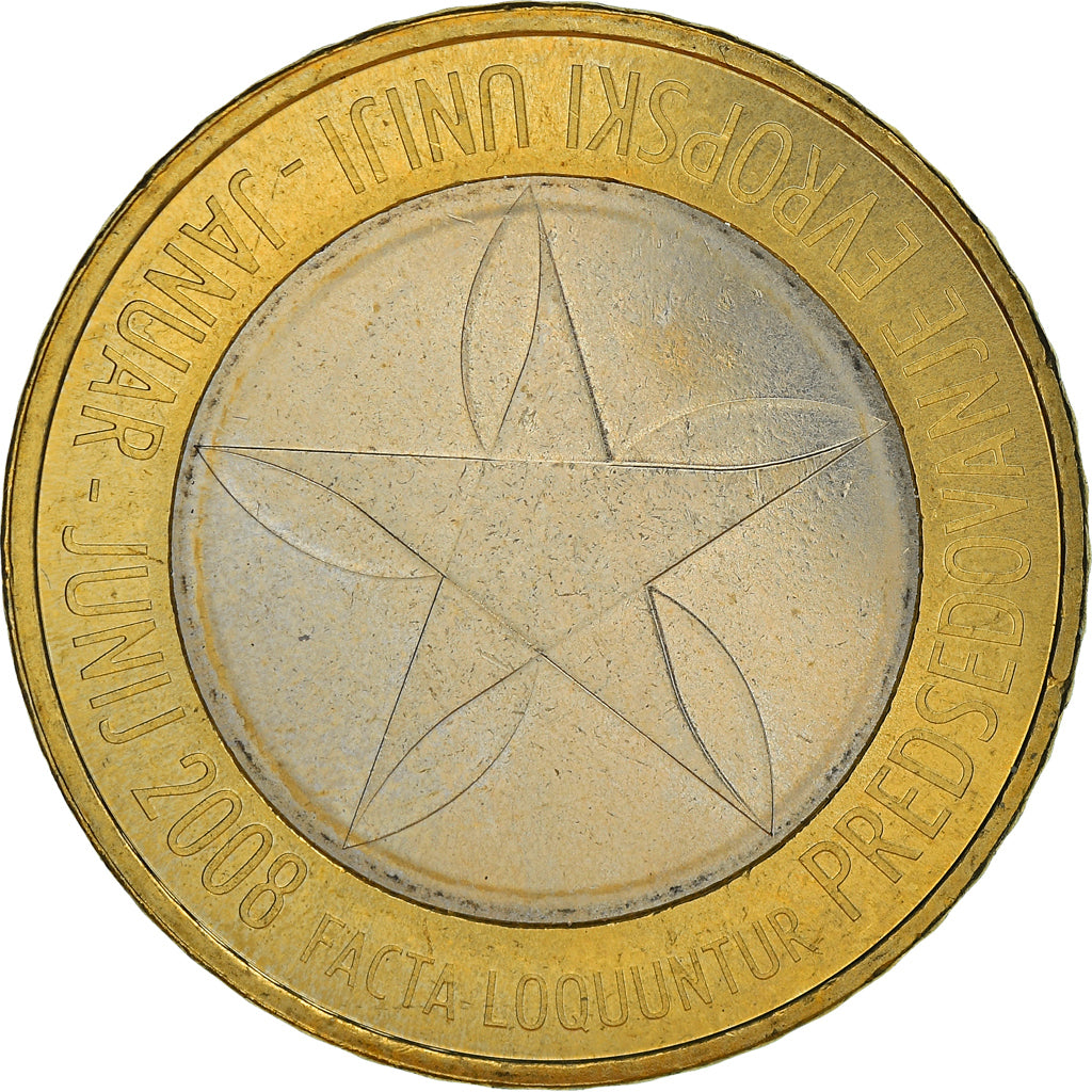 Słowenia, 3 Euro, 2008, Special Unc., MS(65-70), Bimetaliczny, KM:81