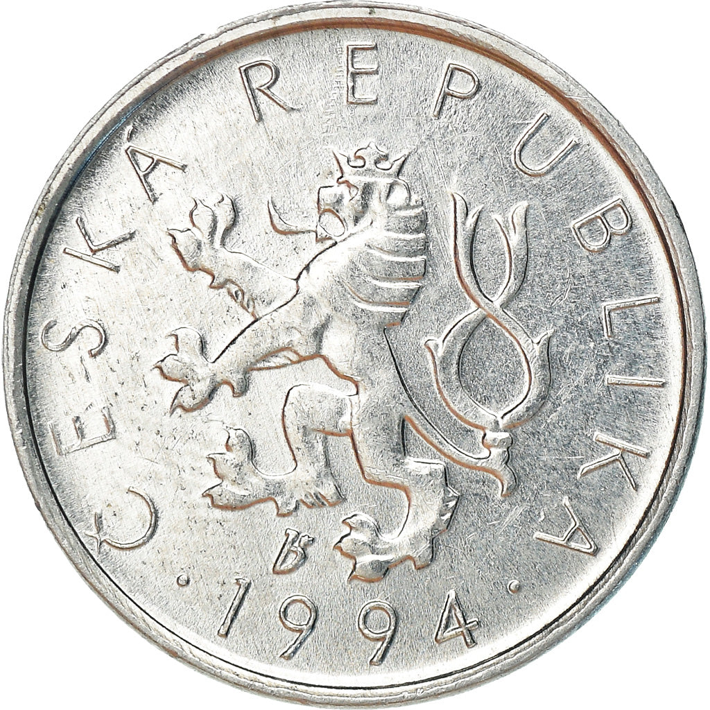 Coin, Czech Republic, 10 Haleru, 1994, MS(60-62), Aluminum, KM:6