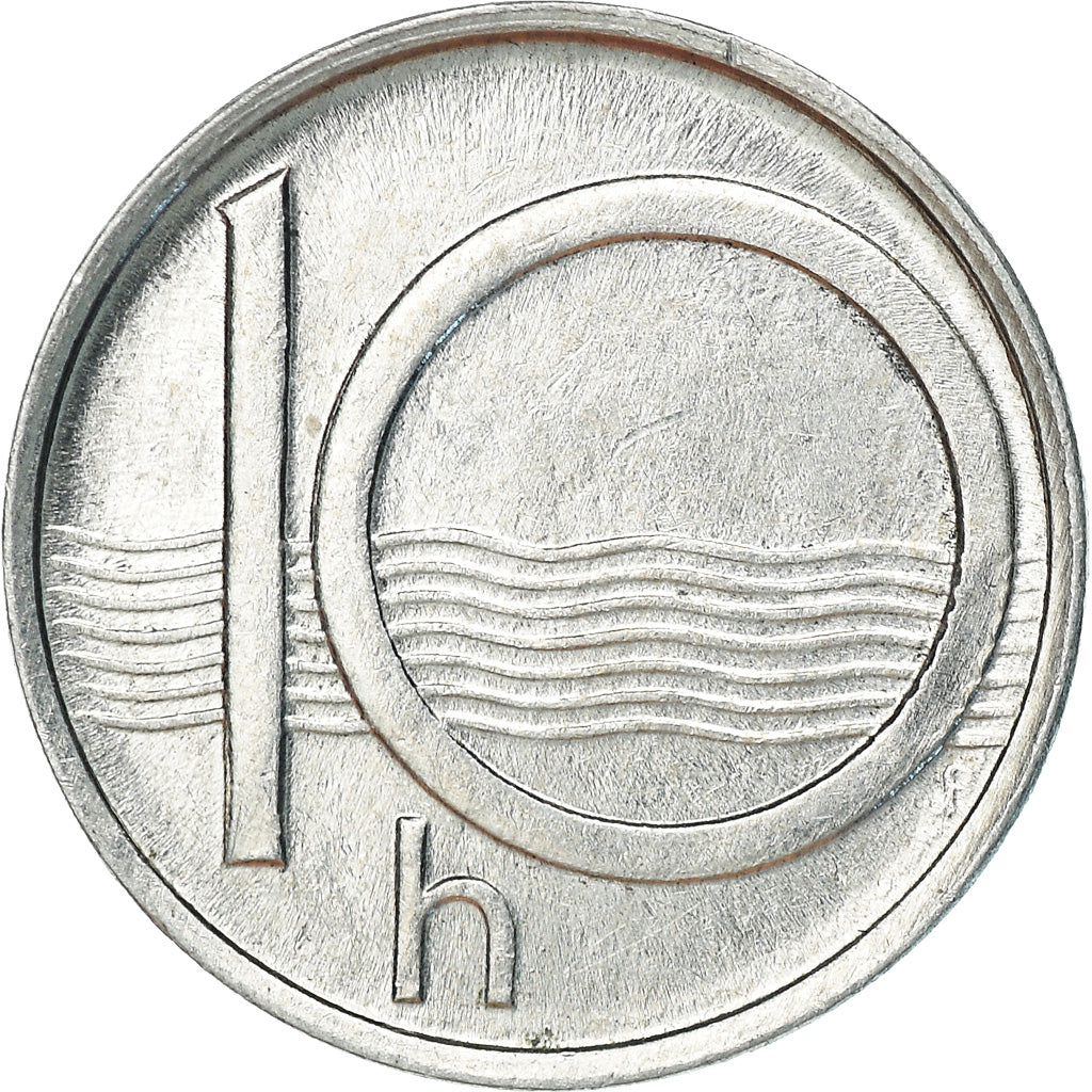 Coin, Czech Republic, 10 Haleru, 1994, MS(60-62), Aluminum, KM:6