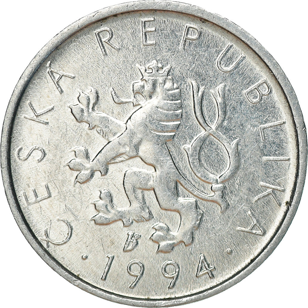 Coin, Czech Republic, 10 Haleru, 1994, AU(50-53), Aluminum, KM:6