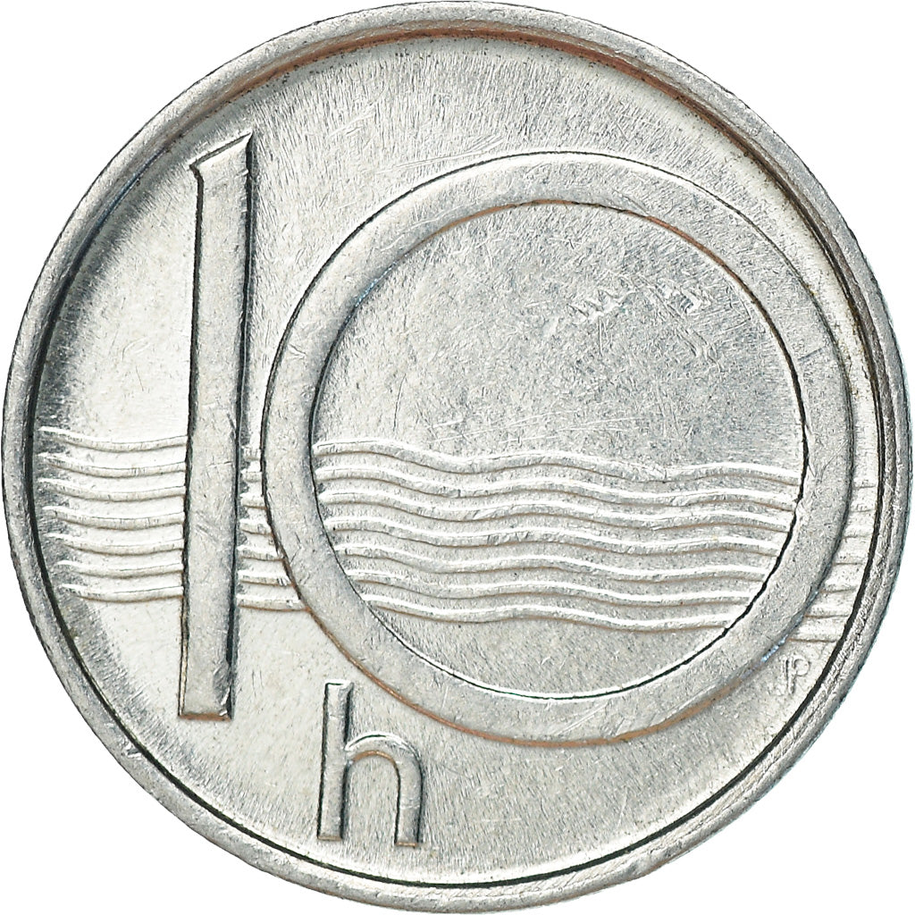 Coin, Czech Republic, 10 Haleru, 1994, AU(50-53), Aluminum, KM:6